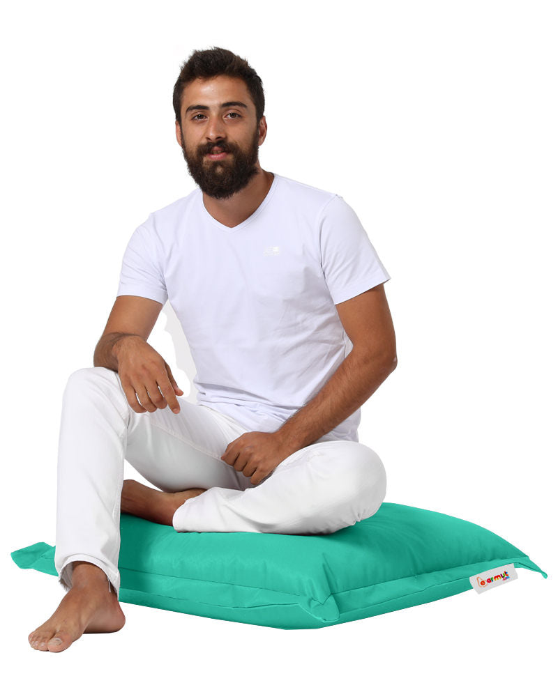 Almofada de jardim-Cushion Pouf-Turquesa