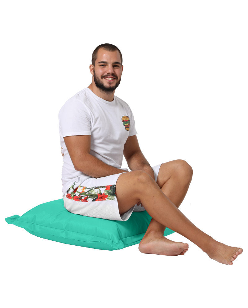 Almofada de jardim-Cushion Pouf-Turquesa