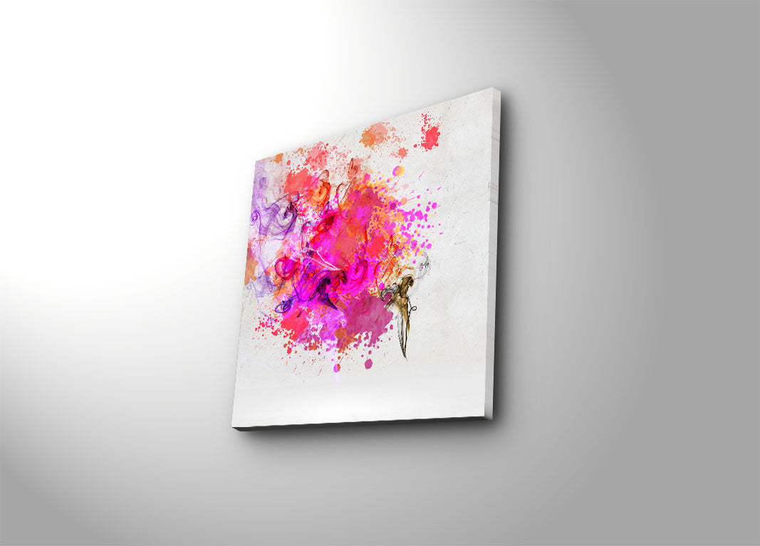 Tela Decorativa Multicolor 45x45 cm em Camurça 100% com Moldura de Madeira 3 cm – 4545K-93 (249CVT1203)