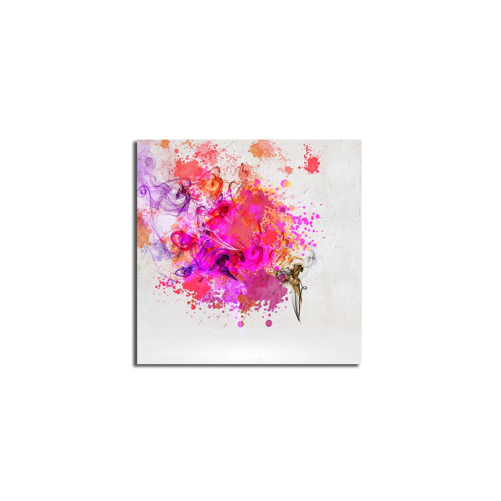 Tela Decorativa Multicolor 45x45 cm em Camurça 100% com Moldura de Madeira 3 cm – 4545K-93 (249CVT1203)