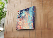 Tela Decorativa Multicolor 45x45 cm | Camurça 100% | Moldura de Madeira 3 cm (Ref. 4545K-96)