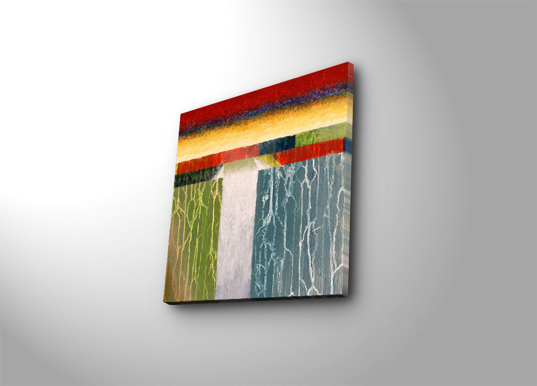 Pintura em Tela Decorativa Multicolor 45x45 cm | Tela 100% Camurça | Moldura de Madeira 3 cm – 4545K-100