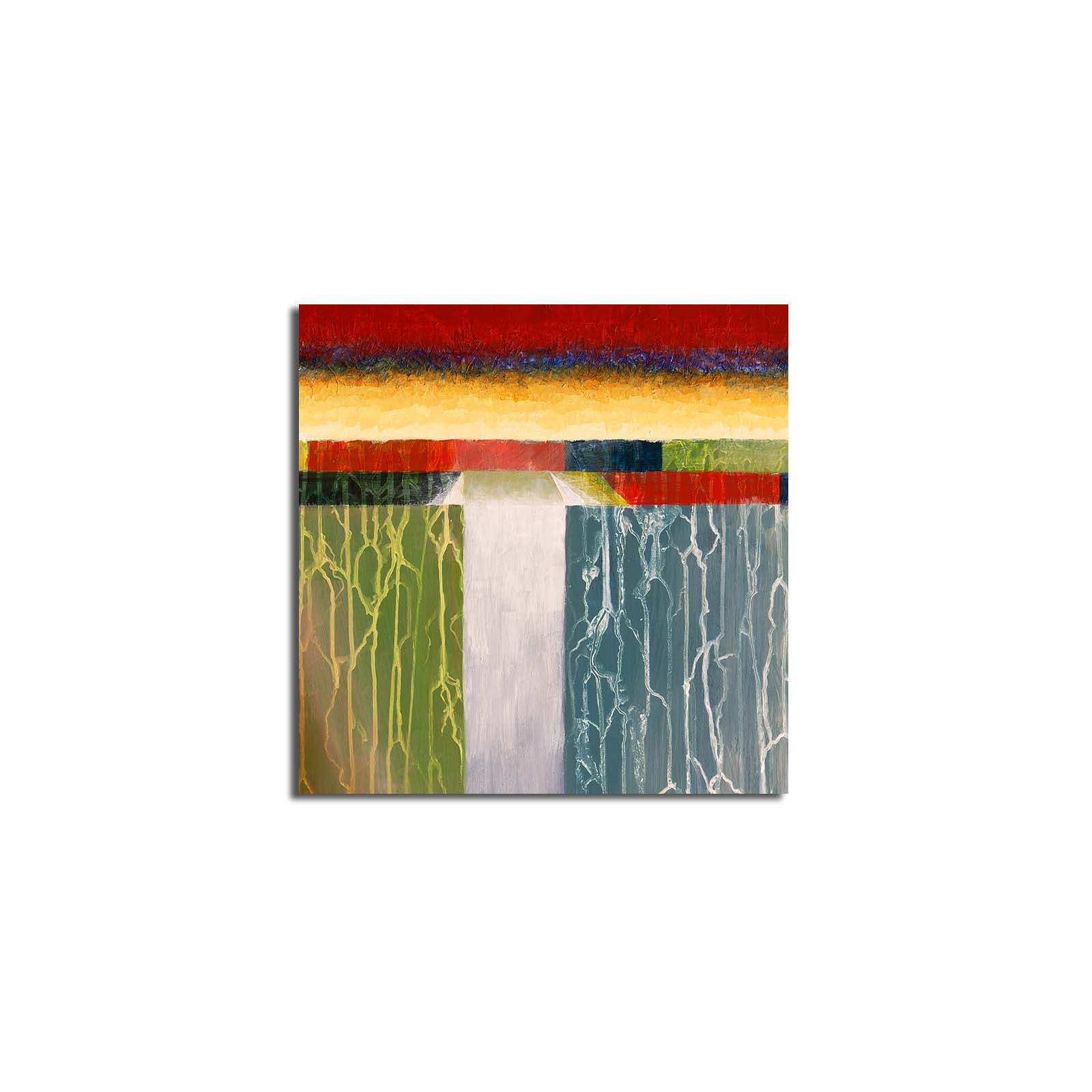 Pintura em Tela Decorativa Multicolor 45x45 cm | Tela 100% Camurça | Moldura de Madeira 3 cm – 4545K-100