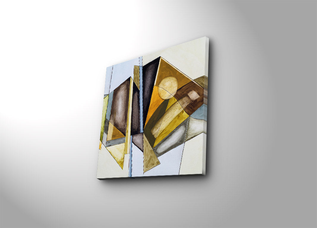 Tela Decorativa Multicolor 45x45 cm – 100% Camurça, Moldura de Madeira 3 cm (4545K-102)