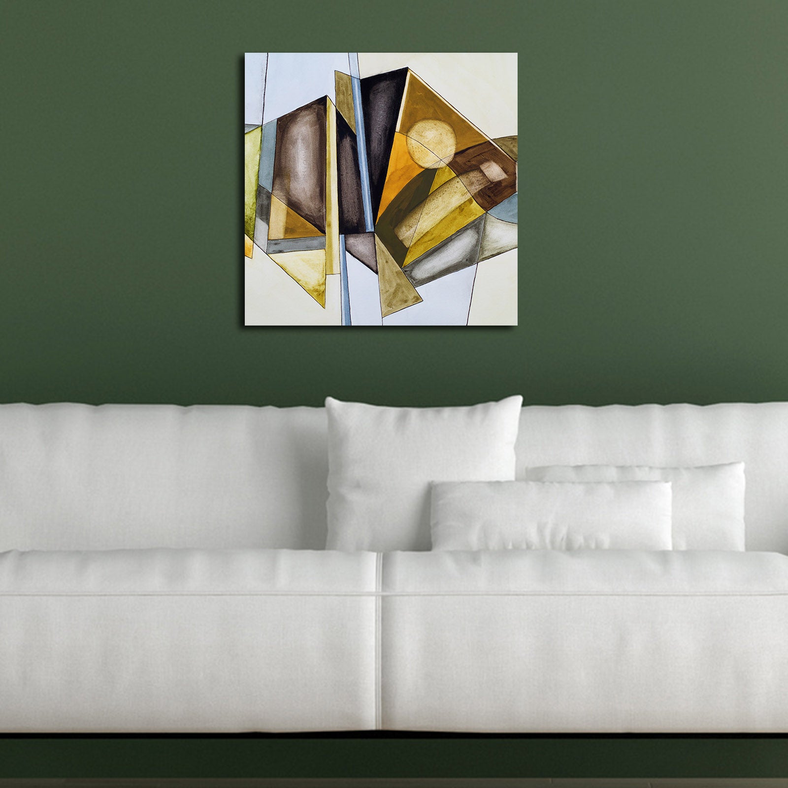 Tela Decorativa Multicolor 45x45 cm – 100% Camurça, Moldura de Madeira 3 cm (4545K-102)