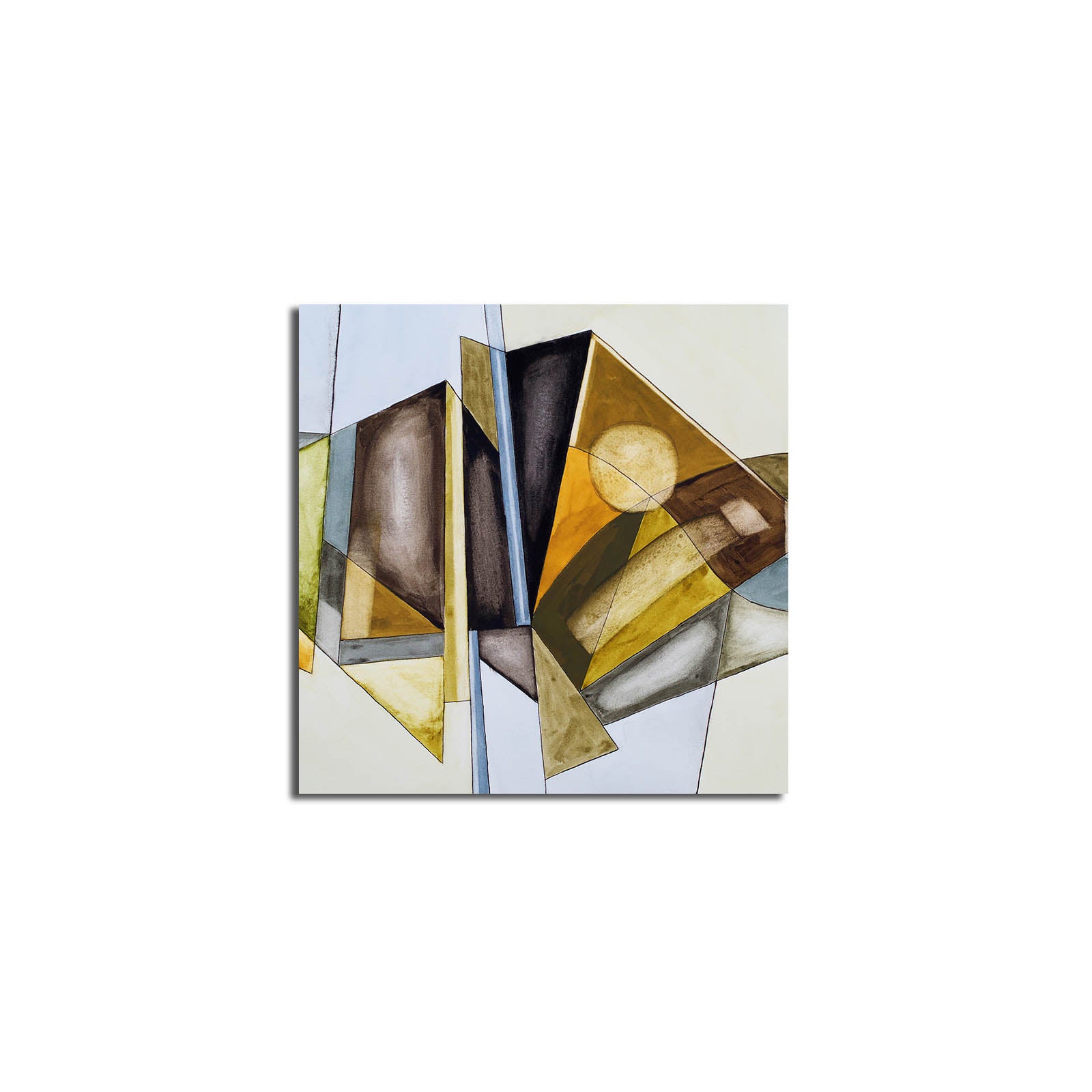 Tela Decorativa Multicolor 45x45 cm – 100% Camurça, Moldura de Madeira 3 cm (4545K-102)