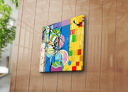 Quadro em Tela Decorativa Multicolor 45x45 cm, Camurça 100%, Moldura de Madeira 3 cm – 4545K-104