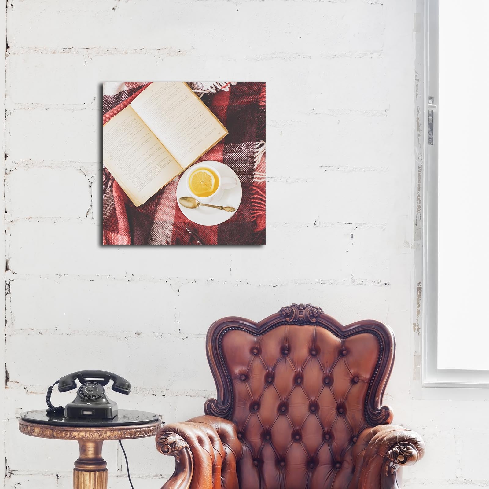 Tela Decorativa Multicolor 45x45 cm em Suede com Moldura de Madeira 3 cm – 4545K-107