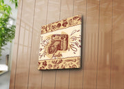 Quadro Tela Decorativa Multicolor 45x45 cm – Canvas 100% Camurça, Moldura de Madeira (3 cm)