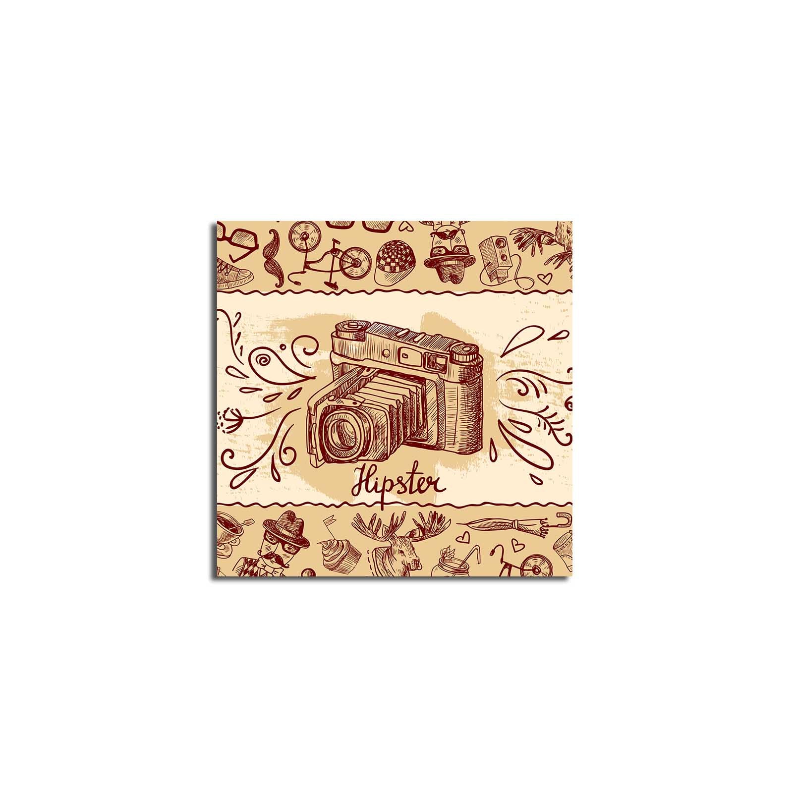 Quadro Tela Decorativa Multicolor 45x45 cm – Canvas 100% Camurça, Moldura de Madeira (3 cm)