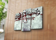 Conjunto de Telas Decorativas 3 Peças Multicolor 3PATK-90 – Tela Suede 100%, Moldura de Madeira 3 cm, 66x45 cm