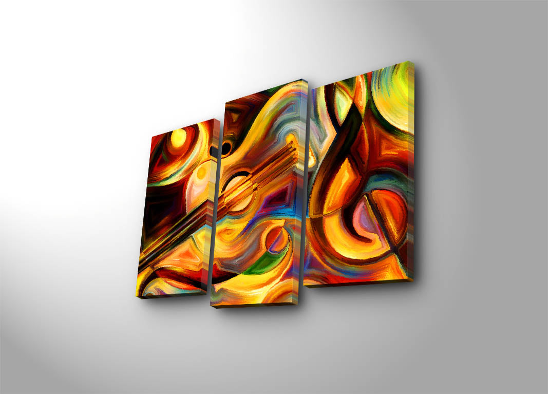 Quadro Decorativo em Tela (3 Peças) Multicolor – 3PATK-96