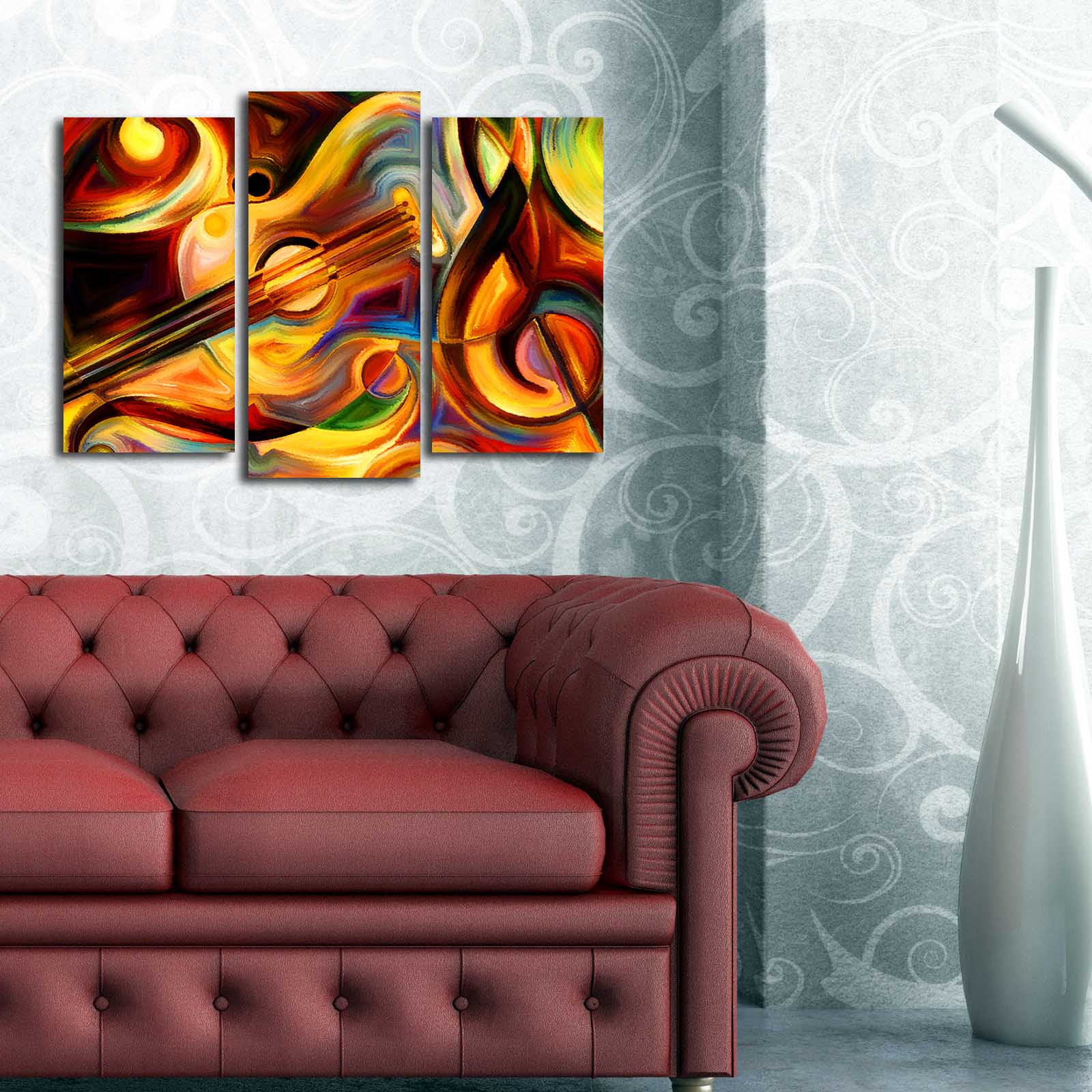 Quadro Decorativo em Tela (3 Peças) Multicolor – 3PATK-96