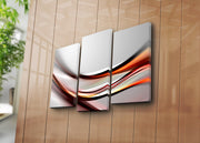 Quadro Decorativo em Tela (3 Peças) Multicolor 3PATK-106 – Tela Camurça 100%, Moldura de Madeira 3 cm, 66 x 45 cm