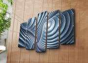 Quadro Decorativo Multicolor em Tela de Camurça 100% – Conjunto 5 Peças, 105x70 cm, Moldura de Madeira 3 cm