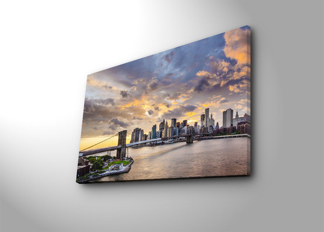 Quadro em Tela Decorativa Multicolor 45x70 cm (4570BRC-3) – Moldura em Madeira 3 cm, Tela em Camurça 100%