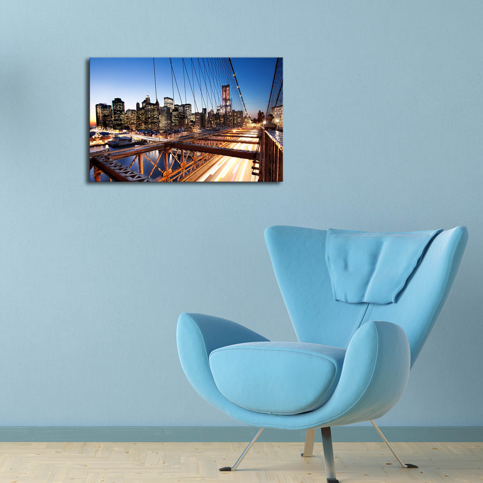 Tela Decorativa Multicolor 45x70 cm – Suede 100% com Moldura de Madeira 3 cm (4570BRC-11)