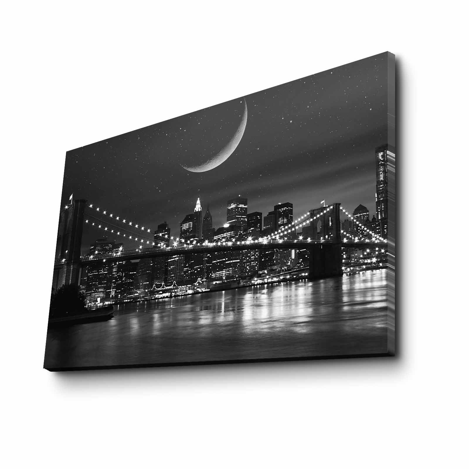 Tela Decorativa Multicolor em Suede 100%, 45x70 cm, Moldura de Madeira 3 cm (4570BRC-13)