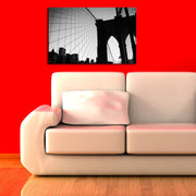 Quadro em Tela Multicolor 45x70 cm | Camurça 100% | Moldura de Madeira 3 cm – 4570BRC-15