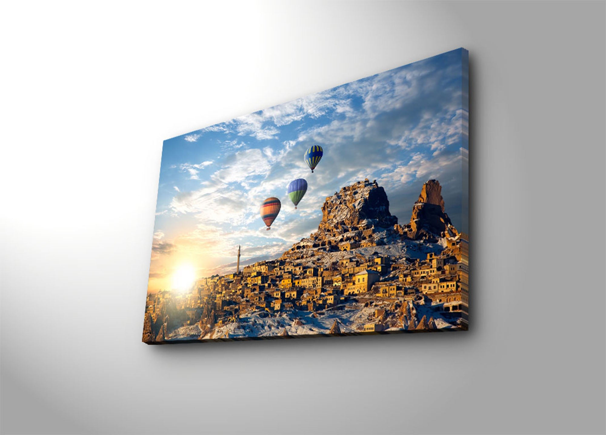 Tela Decorativa em Canvas 100% Camurça Multicolor 45x70 cm com Moldura de Madeira 3 cm