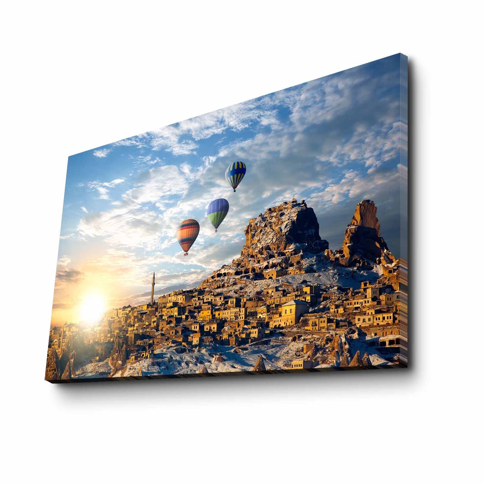 Tela Decorativa em Canvas 100% Camurça Multicolor 45x70 cm com Moldura de Madeira 3 cm