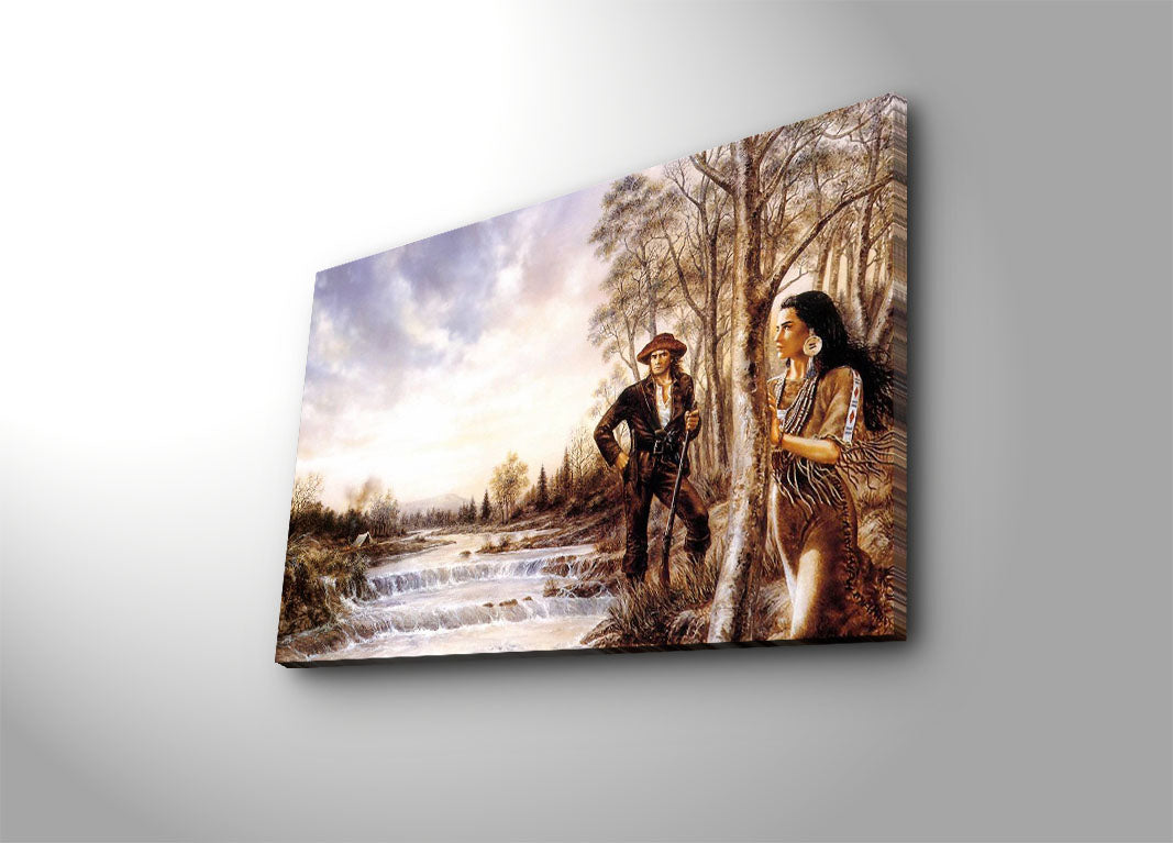 Tela Decorativa Multicolor 45x70 cm em Camurça 100% com Moldura de Madeira 3 cm – 4570NTVC-2 (Ref. 249CVT1331)