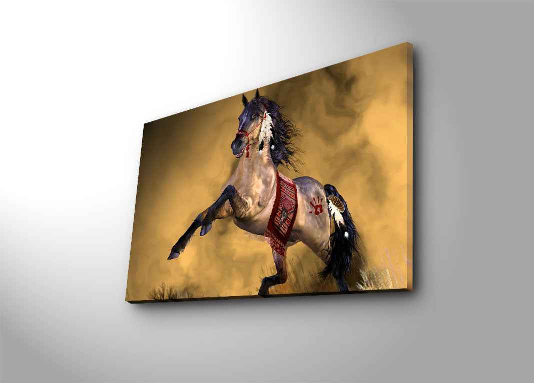 Tela Decorativa Multicolor 45x70 cm em Suede com Moldura de Madeira 3 cm – 4570NTVC-4