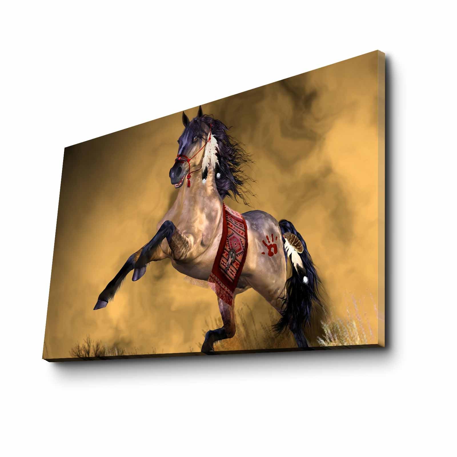 Tela Decorativa Multicolor 45x70 cm em Suede com Moldura de Madeira 3 cm – 4570NTVC-4