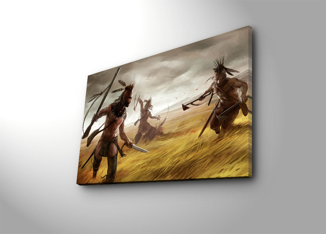 Tela Decorativa Multicolorida 45x70 cm – Camurça 100% com Moldura de Madeira 3 cm (4570NTVC-5)