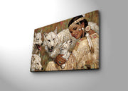 Quadro em Tela Decorativa Multicolor 45x70 cm | Camurça 100% | Moldura de Madeira 3 cm — 4570NTVC-7