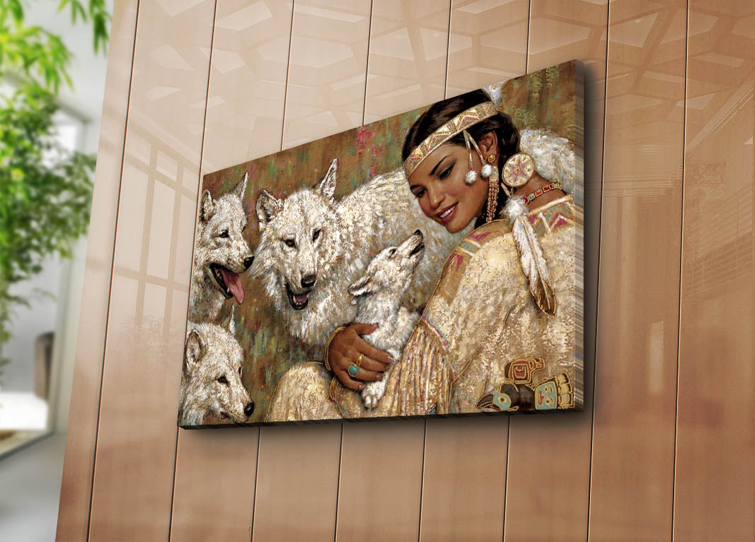 Quadro em Tela Decorativa Multicolor 45x70 cm | Camurça 100% | Moldura de Madeira 3 cm — 4570NTVC-7