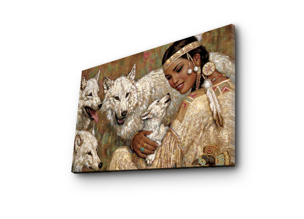 Quadro em Tela Decorativa Multicolor 45x70 cm | Camurça 100% | Moldura de Madeira 3 cm — 4570NTVC-7