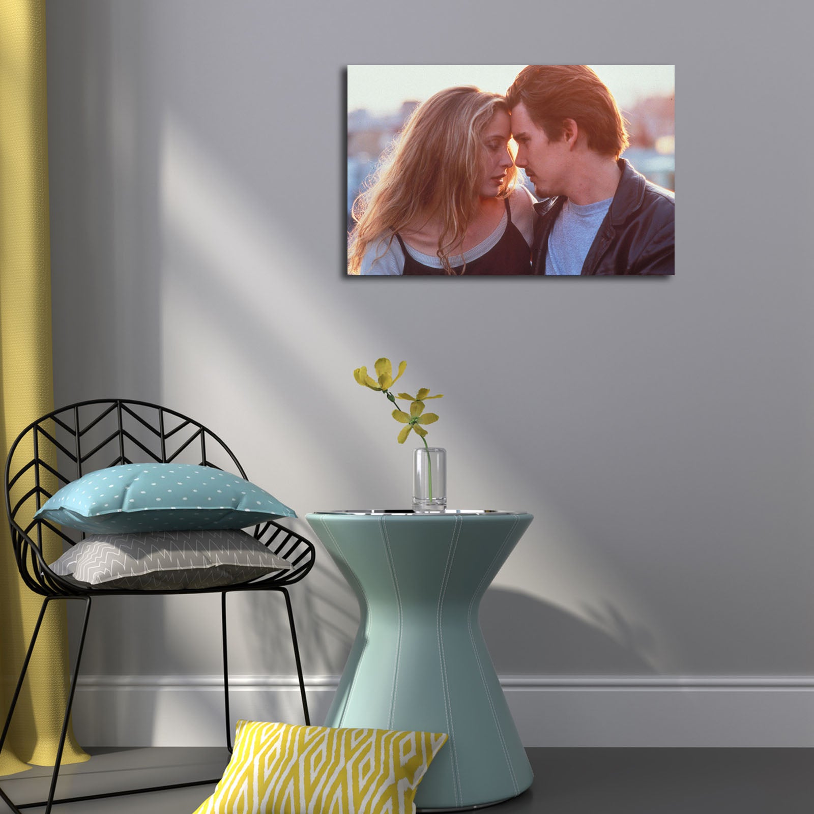 Quadro em Tela Decorativa Multicolor 45x70 cm – Canvas de Camurça 100% com Moldura de Madeira 3 cm