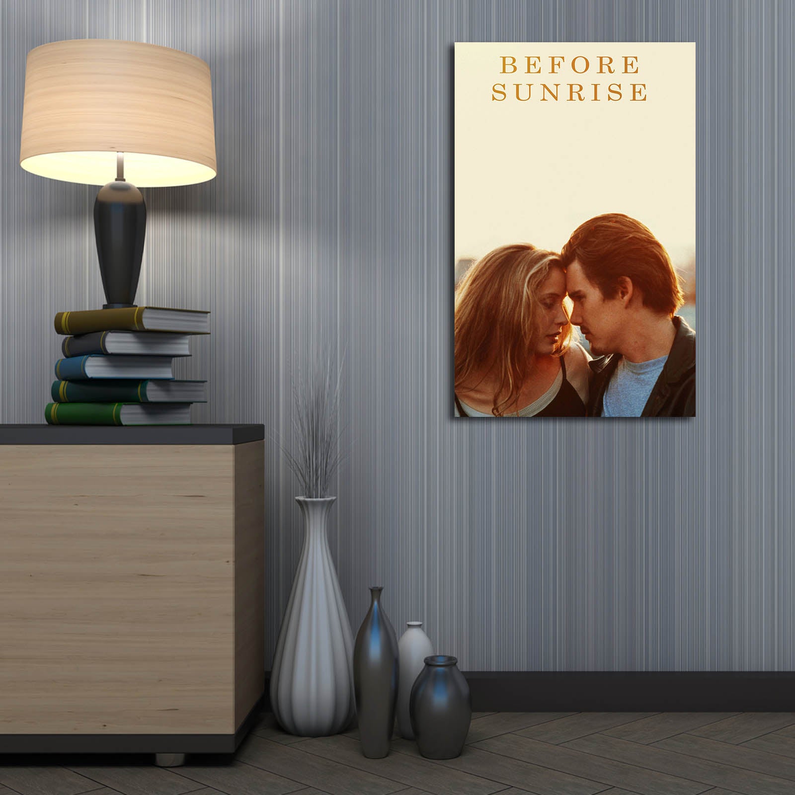 Tela Decorativa Multicolor 45x70 cm em Camurça 100% com Moldura de Madeira 3 cm – Modelo 4570BSC-9