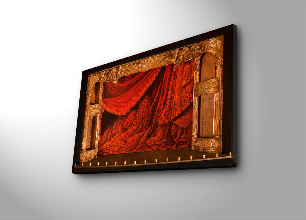 Quadro em Tela Decorativa Multicolor 45x70 cm | Camurça 100% | Moldura de Madeira 3 cm