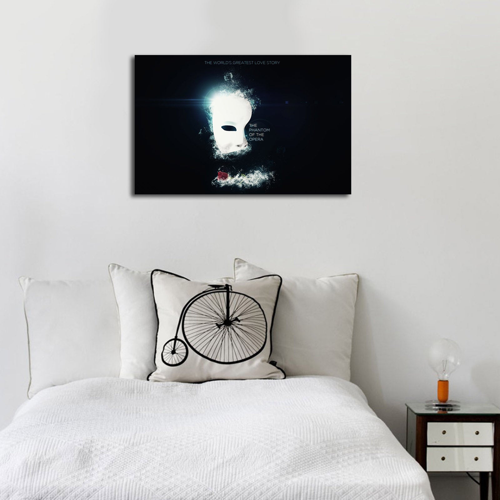 Tela Decorativa Multicolor 45x70 cm em Suede 100% com Moldura de Madeira 3 cm – 4570POC-3