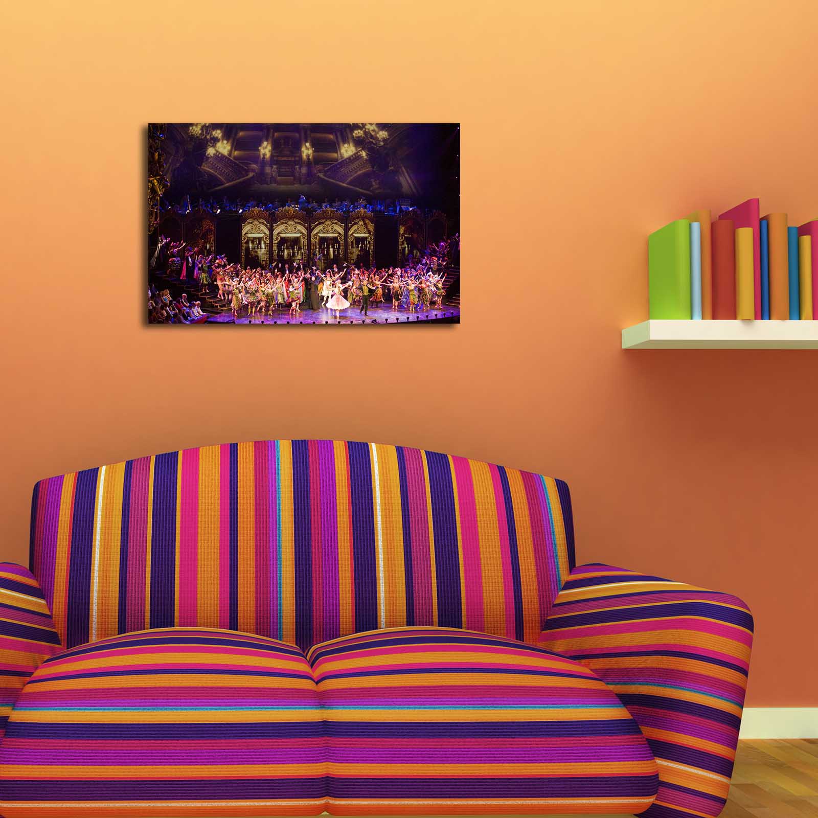 Tela Decorativa em Canvas Suede 100% 45x70 cm com Moldura de Madeira (3 cm) – Multicolor – 4570POC-6