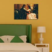 Quadro Tela Decorativa Multicolor 45x70 cm — Canvas em Camurça 100% com Moldura de Madeira 3 cm