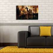 Quadro Decorativo em Tela Suede Multicolor 45x70 cm com Moldura de Madeira (3 cm) – 4570POC-11