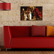 Tela Decorativa Multicolor 45x70 cm – Suede 100% com Moldura de Madeira 3 cm (4570POC-12)