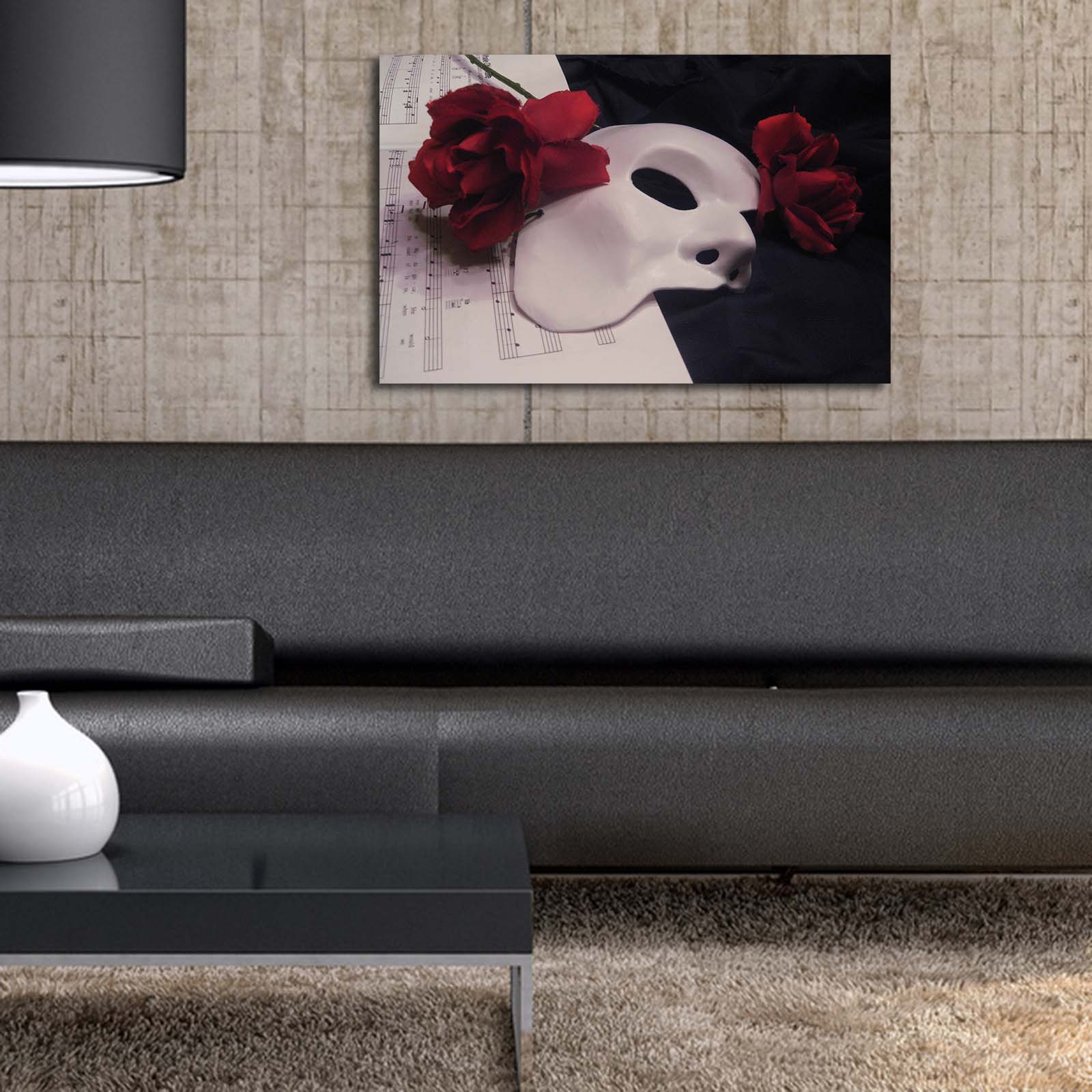 Quadro Tela Decorativo Multicolor 45x70 cm com Moldura de Madeira (3 cm) – Camurça 100%