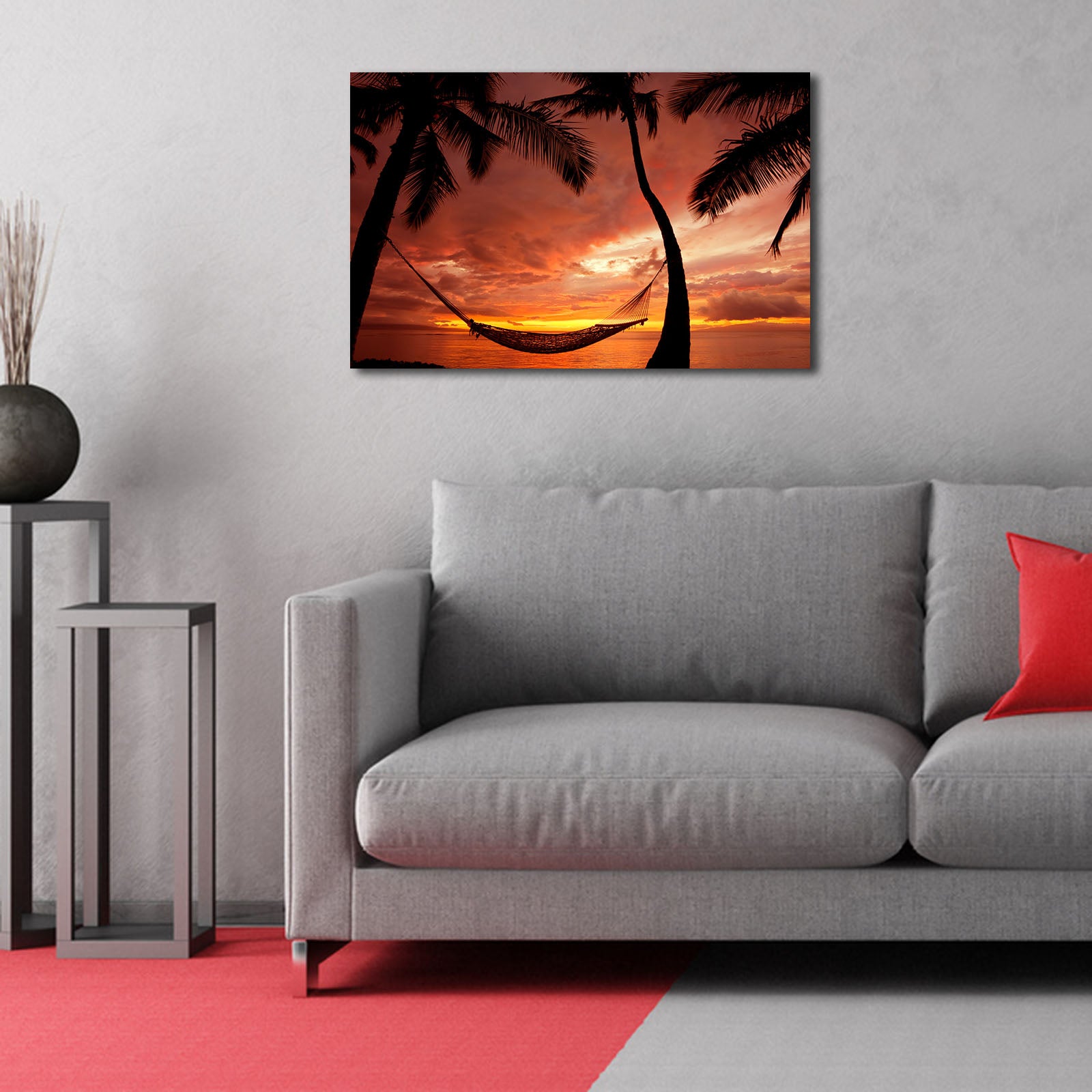 Tela Decorativa Multicolor 45x70 cm em Camurça (Suede) com Moldura 100% Madeira 3 cm