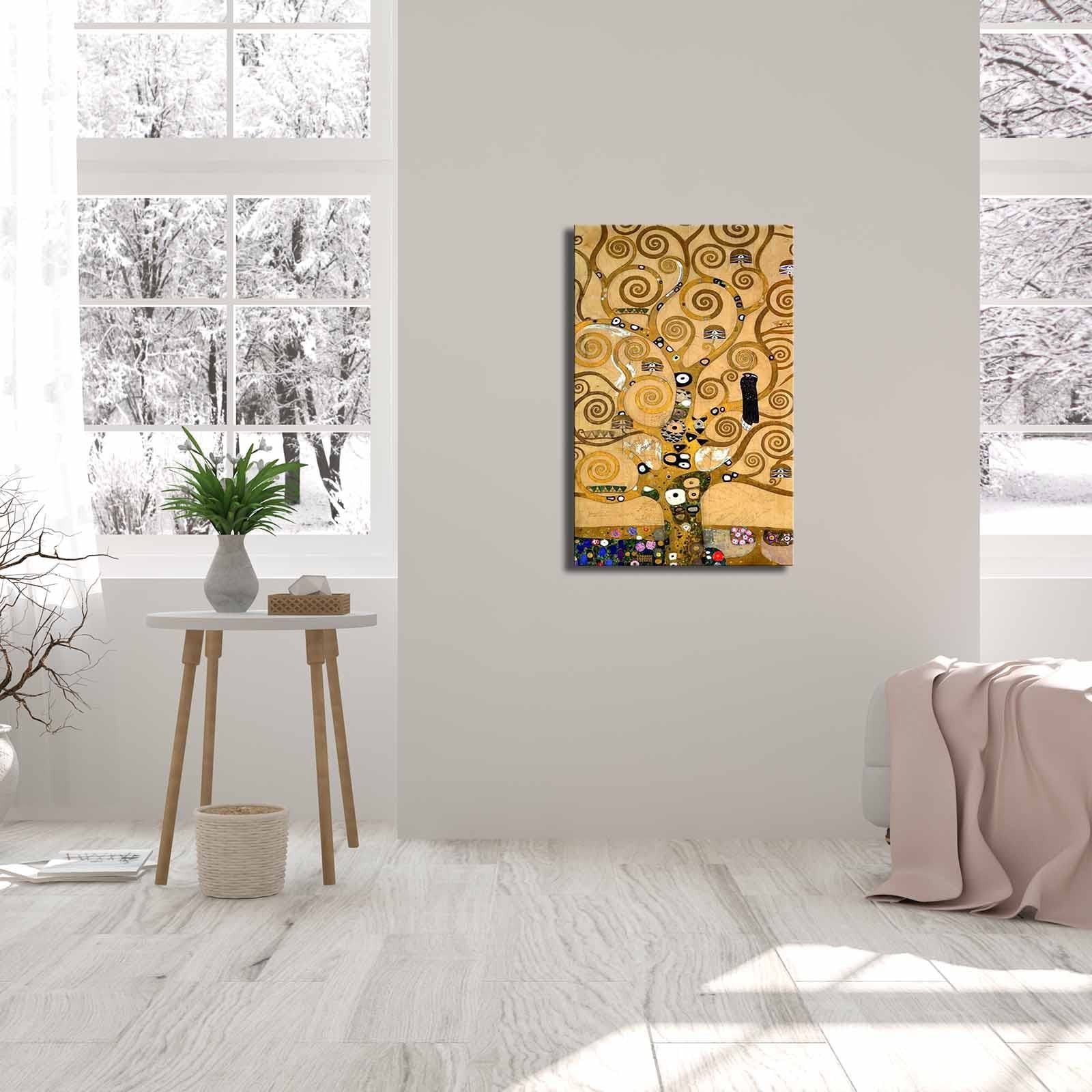 Quadro em Tela Decorativa FAMOUSART-02 Multicolor, 45x70 cm, Tela Suede 100%, Moldura de Madeira 3 cm