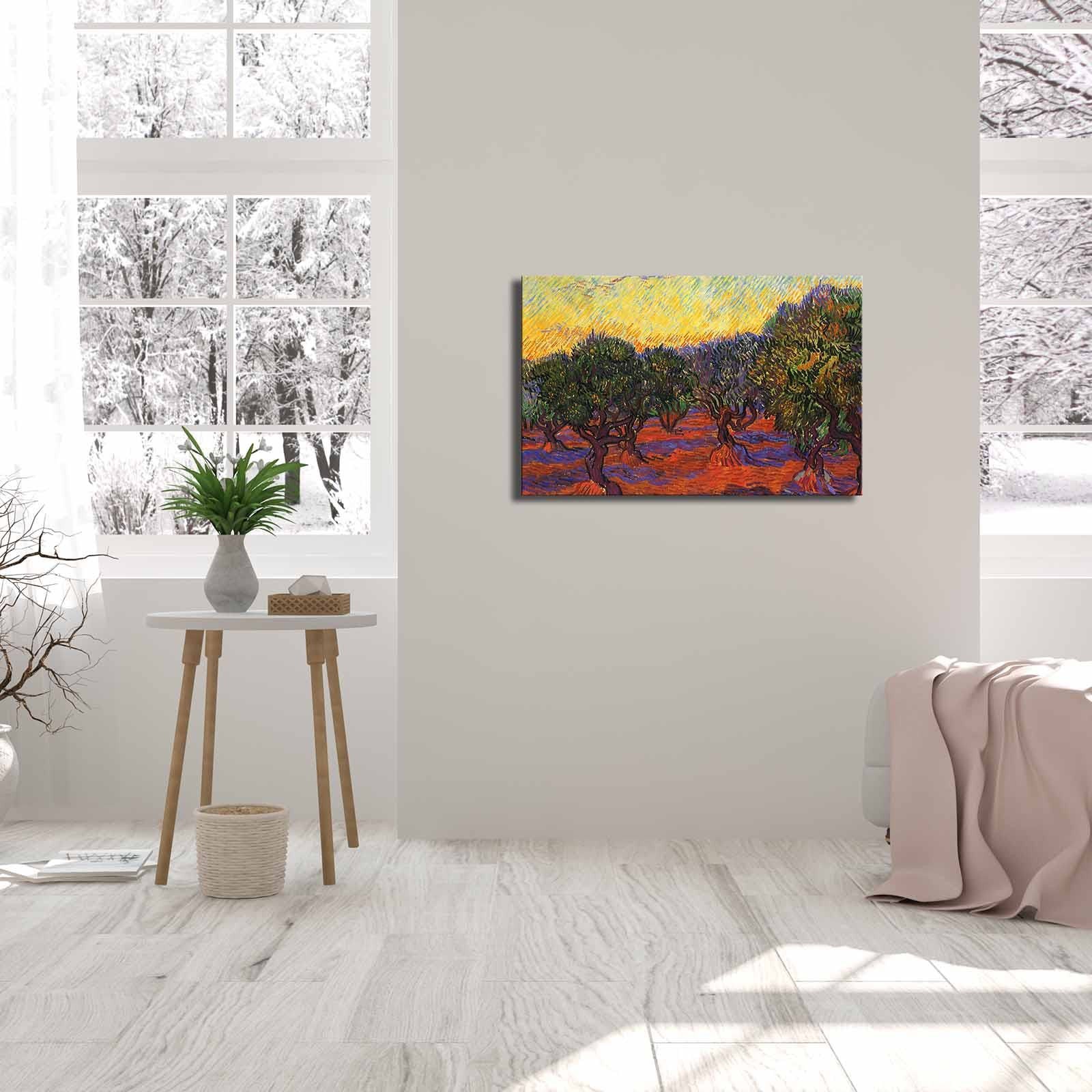 Quadro em Tela Decorativa Multicolor FAMOUSART-08, 45x70 cm, Suede 100%, Moldura de Madeira 3 cm