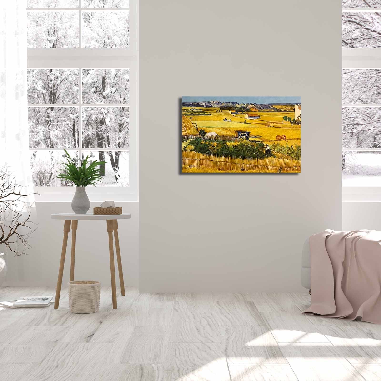 Tela Decorativa FAMOUSART-12 Multicolor — Suede 100%, 45x70 cm, Moldura 100% Madeira (3 cm)