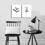 Conjunto de Quadros em Tela Suede 100% (2 Peças) 28 x 38 cm cada, Total 58 x 38 cm – Multicolor com Moldura de Madeira