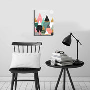 Tela Decorativa Multicolor 28x38 cm – Canvas 100% Camurça com Moldura de Madeira 2,8 cm