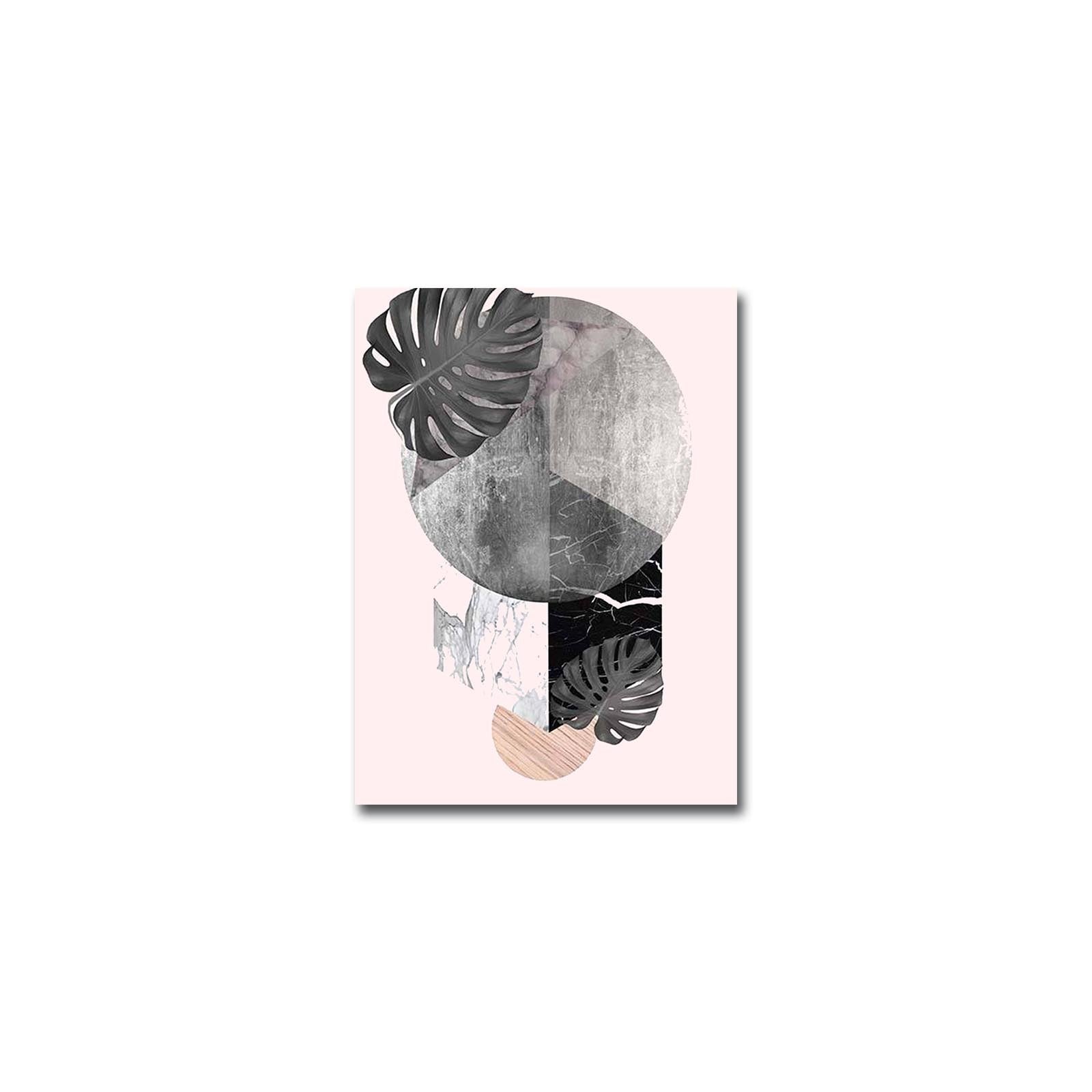 Tela Decorativa Multicolor 28x38 cm em Camurça 100% com Moldura de Madeira (2,8 cm)