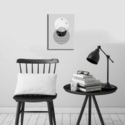 Tela Decorativa Multicolor em Suede 28x38 cm com Moldura de Madeira (2,8 cm) – 2838CIZC-06