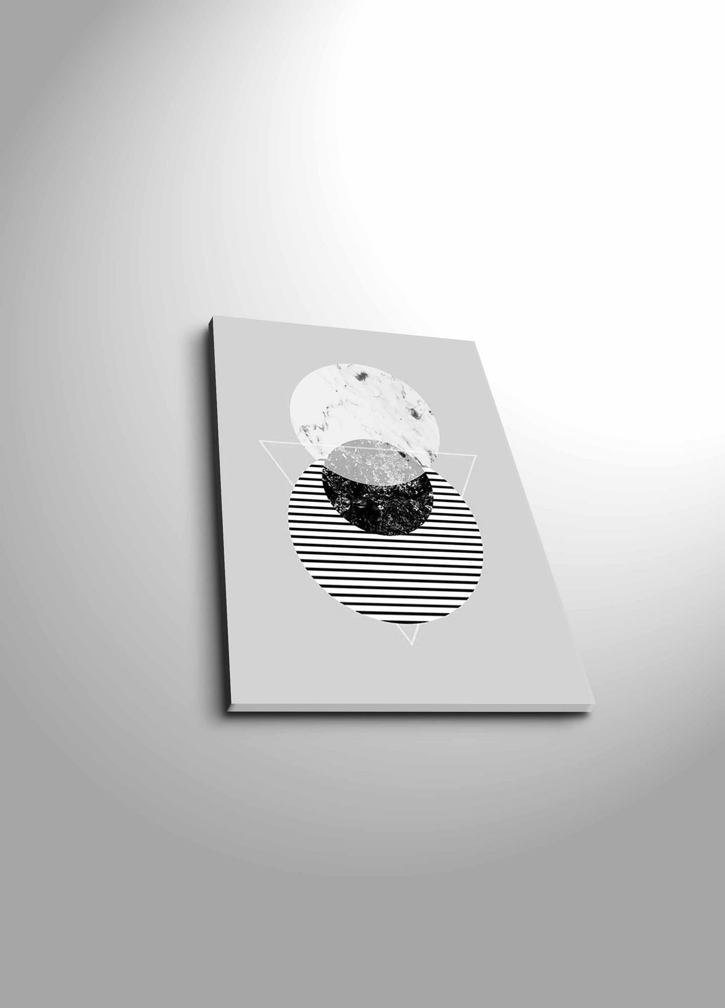 Tela Decorativa Multicolor em Suede 28x38 cm com Moldura de Madeira (2,8 cm) – 2838CIZC-06